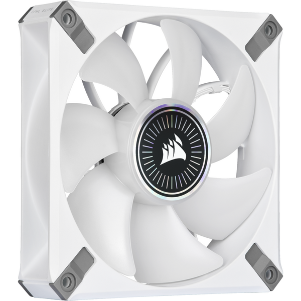 Ventilator PC Corsair iCUE ML120 RGB ELITE White Magnetic Levitation RGB 120mm, Alb