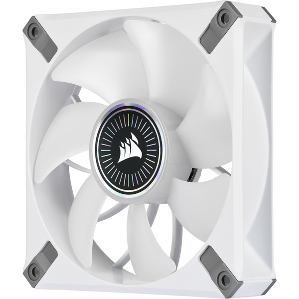 Ventilator PC Corsair iCUE ML120 RGB ELITE White Magnetic Levitation RGB 120mm, Alb