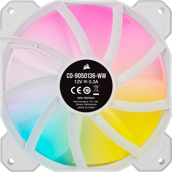 Ventilator PC Corsair iCUE SP120 RGB ELITE White Performance 120mm