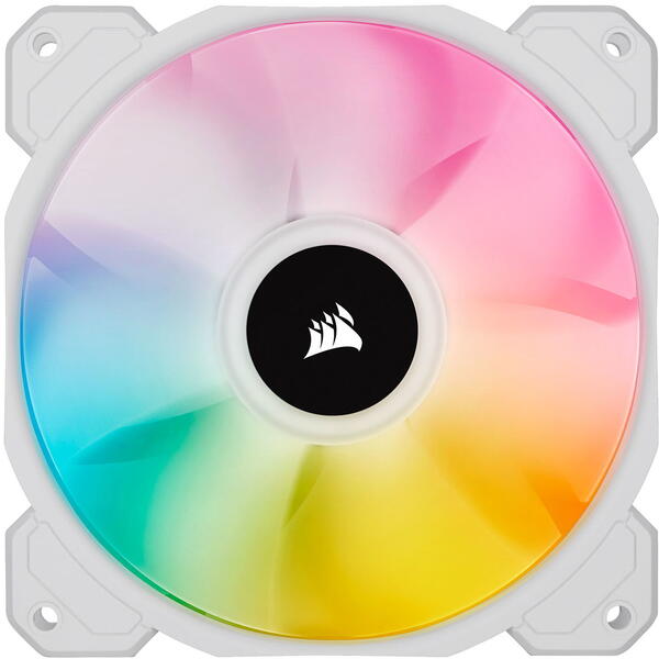 Ventilator PC Corsair iCUE SP120 RGB ELITE White Performance 120mm Triple Fan Kit