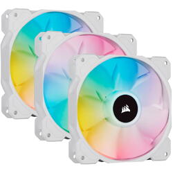 Ventilator PC Corsair iCUE SP120 RGB ELITE White Performance 120mm Triple Fan Kit