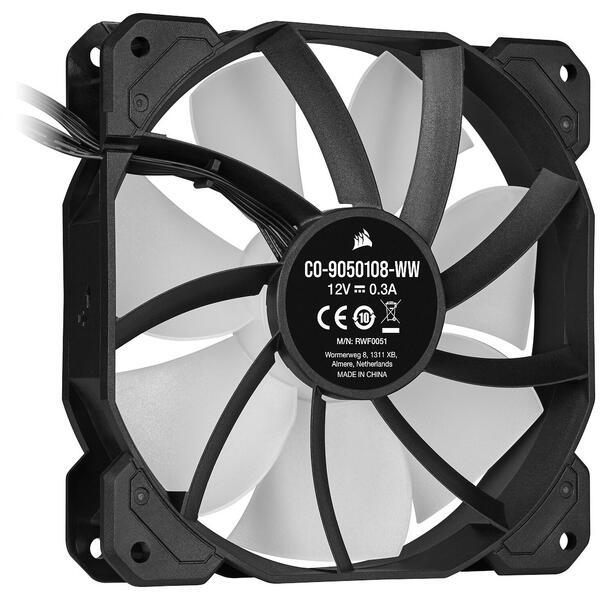 Ventilator PC Corsair iCUE SP120 RGB ELITE Performance 120mm, Negru