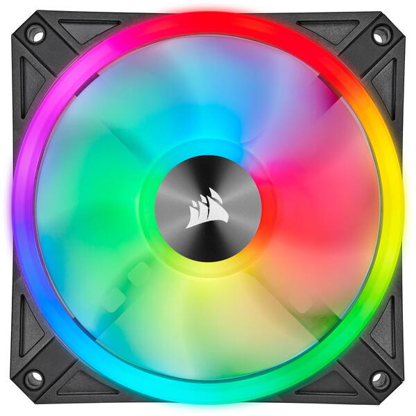 Ventilator PC Corsair iCUE QL120 RGB 120mm Three Fan Pack with Lighting Node CORE