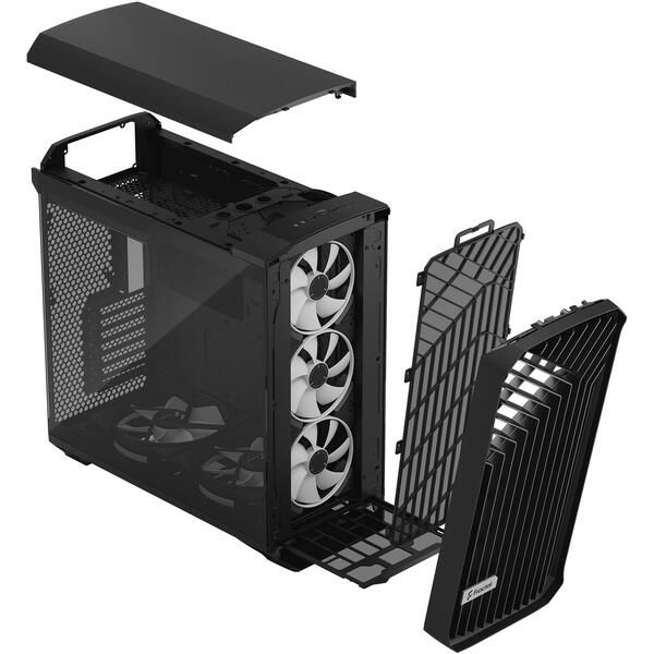 Carcasa Fractal Design Torrent  RGB Tempered Glass Light Tint Black