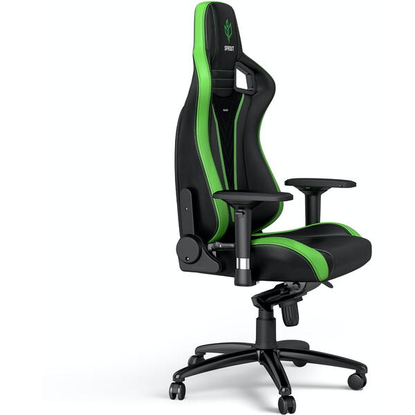 Scaun Gaming NobleChairs EPIC Sprout Edition Black/Green NBL-PU-SPE-001