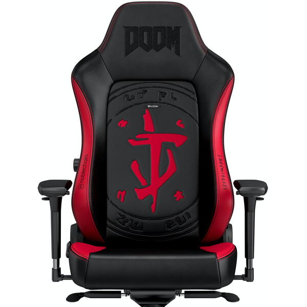 Scaun Gaming NobleChairs HERO DOOM Edition SGL Black/Red NBL-HRO-PU-DET-SGL