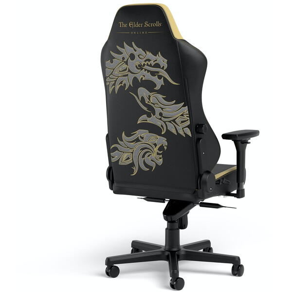 Scaun Gaming NobleChairs HERO Elder Scroll Edition SGL Black/Gold NBL-HRO-PU-ESO-SGL