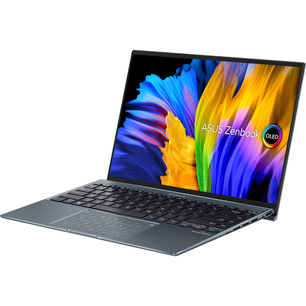 Laptop Asus Zenbook 14X UX5401EA 14 inch OLED , WQUXGA Touch, Intel Core i7-1165G7, 16GB DDR4X, 1TB SSD, Intel Iris Xe, Win 11 Pro, Pine Grey