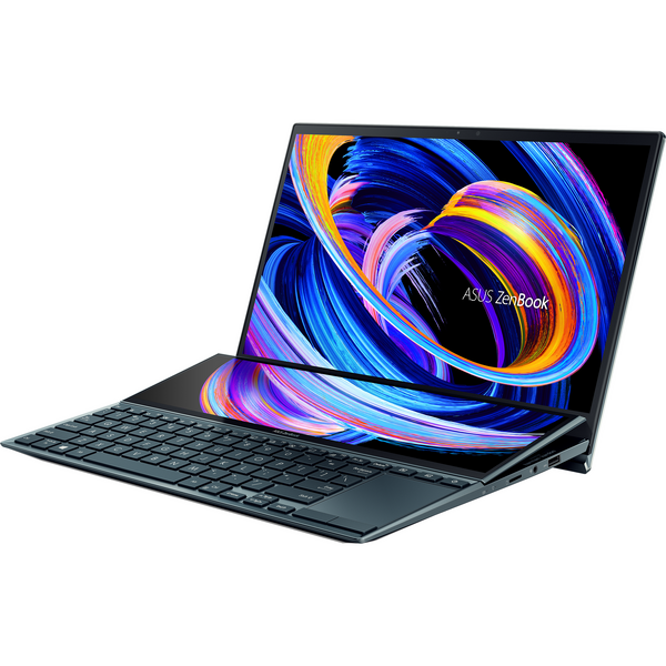 Laptop Asus ZenBook Duo 14 UX482EAR, 14 inch FHD, Intel Core i7-1195G7, 16GB DDR4X, 1TB SSD, Intel Iris Xe, Win 11 Pro, Celestial Blue