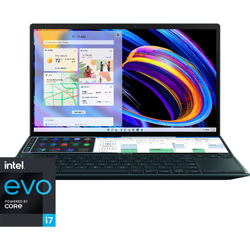 Laptop Asus ZenBook Duo 14 UX482EA, 14 inch FHD, Intel Core i7-1165G7, 16GB DDR4X, 1TB SSD, Intel Iris Xe, Win 10 Pro, Celestial Blue