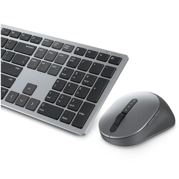 Kit Tastatura si Mouse Dell KM7321W Wireless & Bluetooth Argintiu