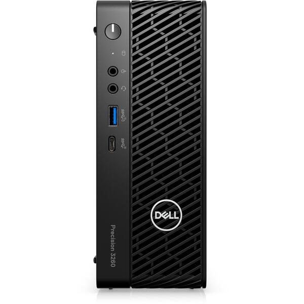 Sistem Brand Dell Precision 3260 CFF, Intel Core i7-12700, 16GB RAM, 512GB SSD, nVidia Quadro T1000 4GB, Windows 11 Pro, Negru