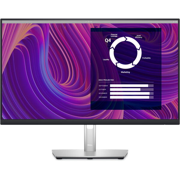 Monitor LED Dell P2423DE 23.8 inch QHD IPS 5 ms USB-C Negru/Argintiu