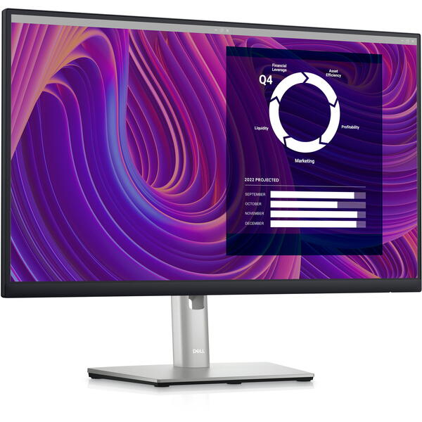 Monitor LED Dell P2423DE 23.8 inch QHD IPS 5 ms USB-C Negru/Argintiu