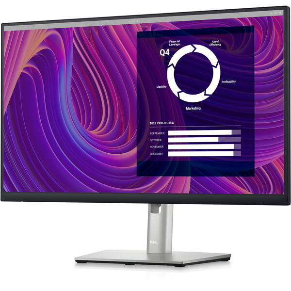 Monitor LED Dell P2423DE 23.8 inch QHD IPS 5 ms USB-C Negru/Argintiu