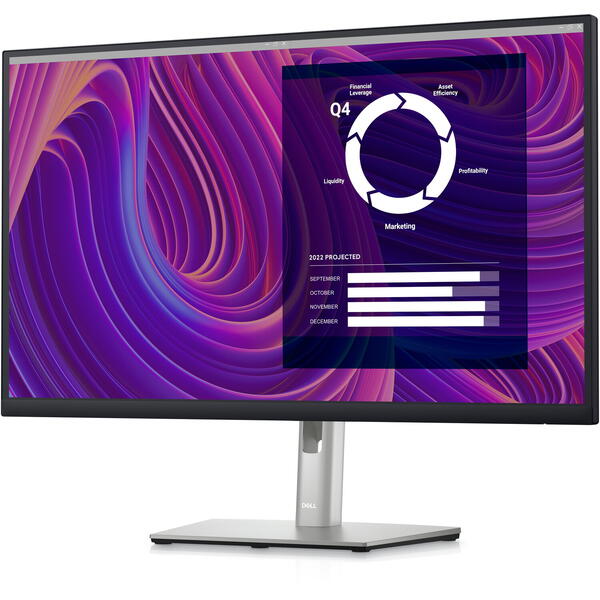 Monitor LED Dell P2723D 27 inch QHD IPS 5 ms Negru Argintiu