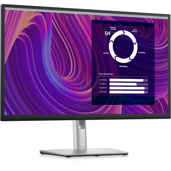 Monitor LED Dell P2723D 27 inch QHD IPS 5 ms Negru Argintiu