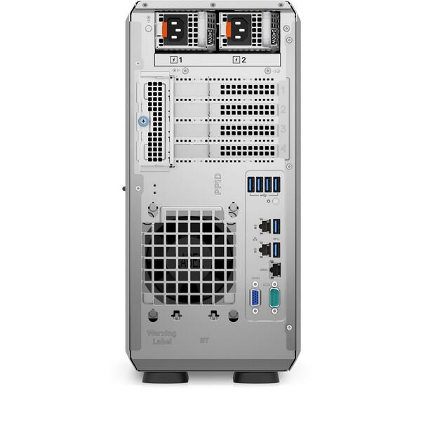 Server Brand Dell PowerEdge T350, Intel Xeon E-2314 2.8 GHz, 16GB DDR4 UDIMM ECC, 1x 2TB HDD + 1x 240GB SSD, PERC H355, PSU 2 x 600W 3Yr NBD
