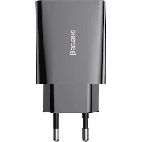 Incarcator retea Baseus Speed Mini, Quick Charge 20W, 1 x USB Type-C 5V/3A, Negru