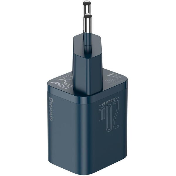 Incarcator retea Baseus Super Si, Quick Charge 20W, 1 x USB Type-C 5V/3A, Negru