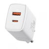 Incarcator retea Baseus Compact, Quick Charge 20W, 1 x USB Type-C 5V/3A si 1 x USB 5V/3A, Alb