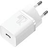 Incarcator retea Baseus Super Si, Quick Charge 20W, 1 x USB Type-C 5V/3A, Alb