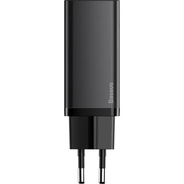 Incarcator retea Baseus GaN2 Lite, Quick Charge 65W, 1 x USB 5V/3A, 1 x USB Type-C 5V/3A, Negru