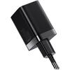 Incarcator retea Baseus Super Si Pro, Quick Charge 30W, 1 x USB 5V/3A, 1 x USB Type-C 5V/3A, Negru