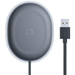 Incarcator wireless Baseus Jelly Qi 15W, cablu Type-C la USB inclus, Negru