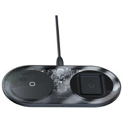 Simple 2 in 1 Qi 18W, Cablu Type-C la USB inclus, Transparent