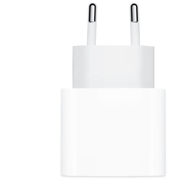 Incarcator retea Apple USB Type C, 20W, fast charge, Alb