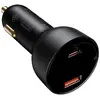 Incarcator auto Baseus Superme Digital Display PPS, Quick Charge 100W, 1 x USB 5V/4.5A si 1 x USB Type-C 5V/3A, Negru