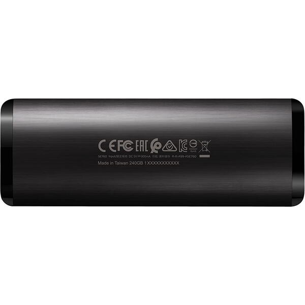 SSD A-DATA SE760 1TB USB 3.2 tip C Black