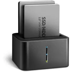 Pentru clonare HDD-SSD, USB 3.2, 2 x SATA 3, Tip Docking Station