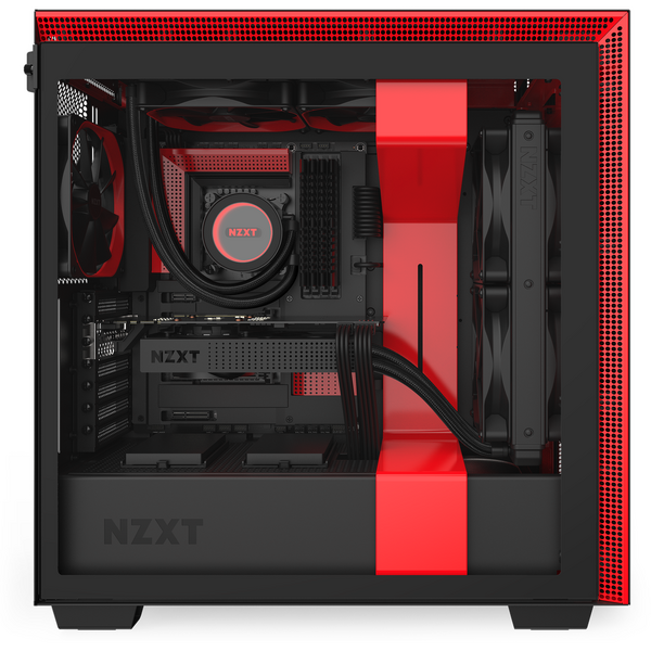 Carcasa NZXT H710 Matte, Black-Red