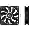 Ventilator PC Arctic F9 PWM PST, 92mm, Negru