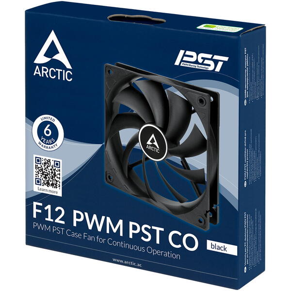 Ventilator PC Arctic F12 PWM PST CO Black