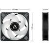 Ventilator PC Arctic P12 PWM PST RGB 0dB ​Three Fan Pack