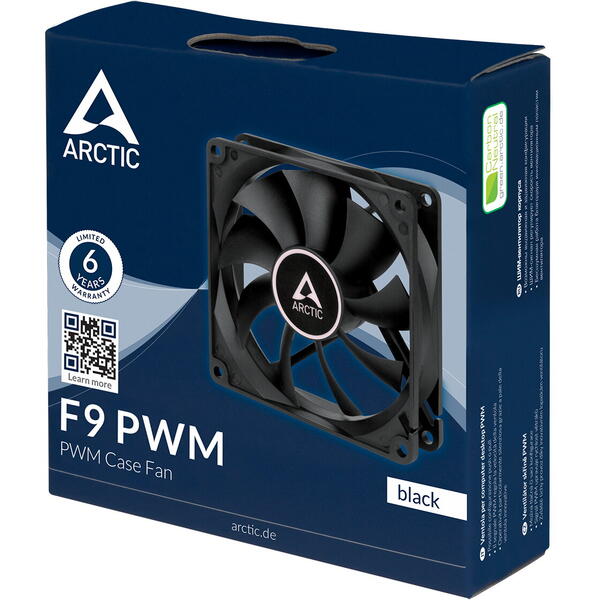 Ventilator PC Arctic F9 PWM Black