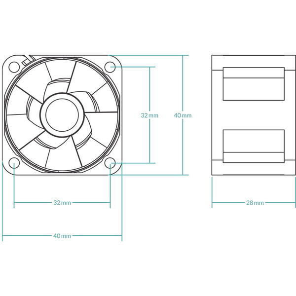 Ventilator PC Arctic S4028-15K 40mm Black