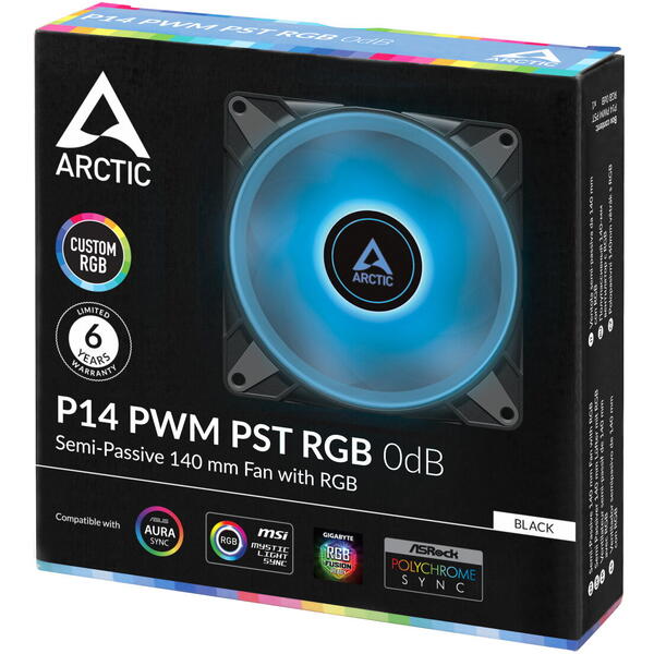 Ventilator PC Arctic P14 PWM PST RGB 0dB