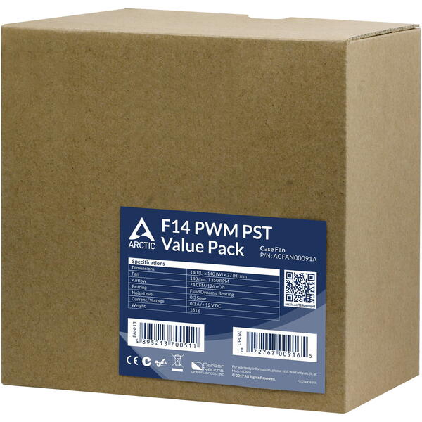Ventilator PC Arctic F14 PWM PST 5-Pack