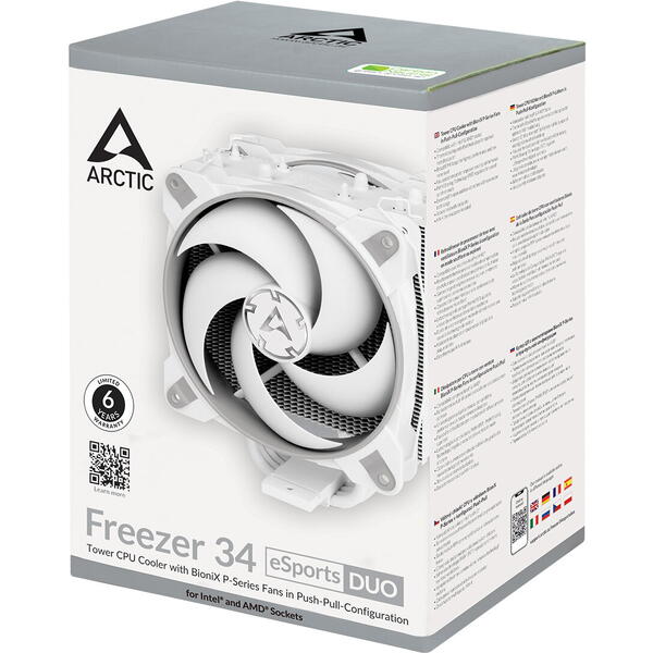 Cooler Arctic AC Freezer 34 eSports DUO, Alb-Gri