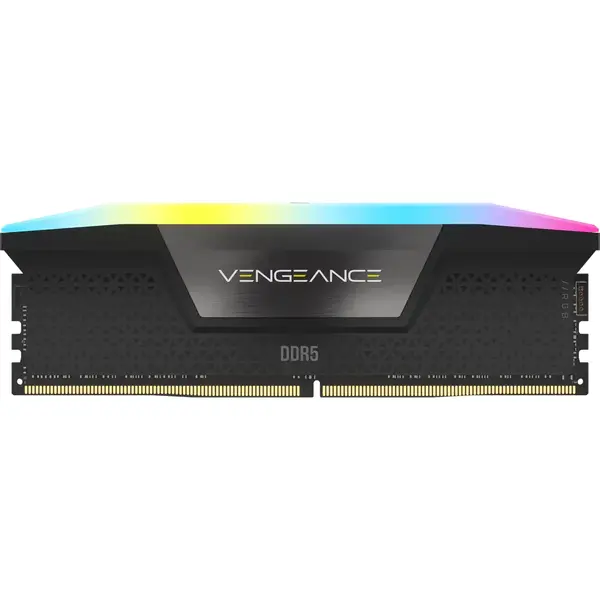 Memorie Corsair Vengeance RGB 32GB, DDR5, 5600MHz, CL40, 1.25V, Kit Dual Channel, Negru