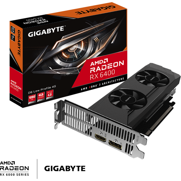 Placa video Gigabyte Radeon RX 6400 D6 LOW PROFILE 4GB GDDR6 64 bit