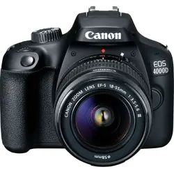 Aparat foto digital Canon EOS 4000D Aparat Foto DSLR 18MP CMOS FullHD Kit cu Obiectiv EF-S 18- 55 F/3.5-5.6 III Negru