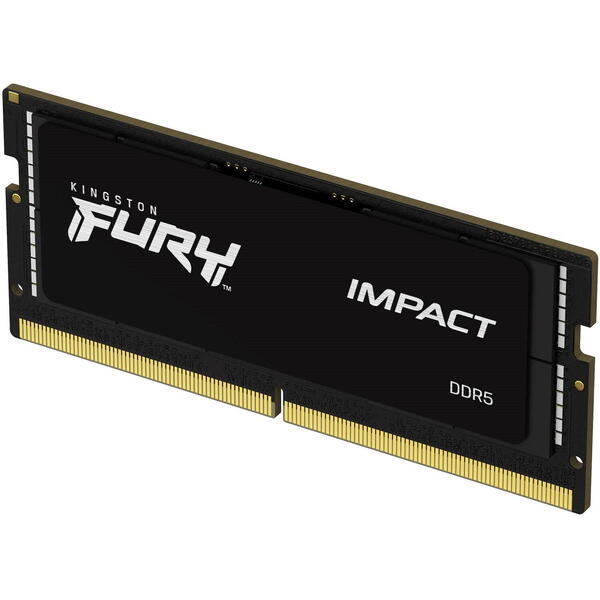 Memorie Notebook Kingston FURY Impact, 32GB, DDR5, 4800MHz, CL38, 1.1v