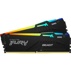 Memorie Kingston FURY Beast RGB 32GB DDR5 4800MHz CL38 Kit Dual Channel