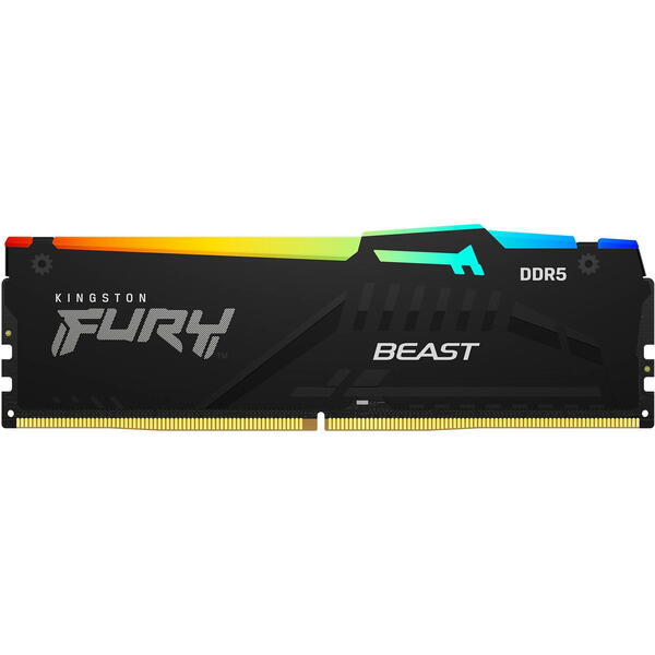 Memorie Kingston FURY Beast RGB 8GB DDR5 6000MHz CL40