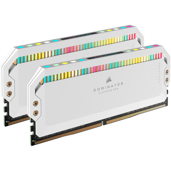 Memorie Corsair Dominator Platinum RGB DDR5 32GB 5200MHz CL40 Kit Dual Channel White